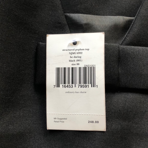 NWT Kate Spade Bow-Back Peplum Top - Picture 6 of 6